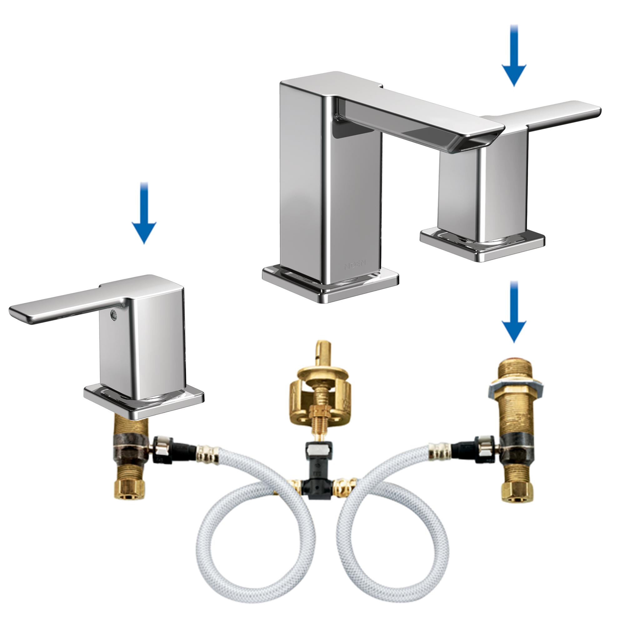 Moen TS6720 90 Degree TwoHandle Low Arc Bathroom Faucet without Valve