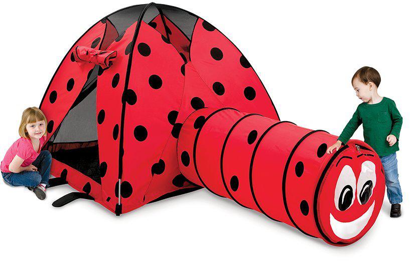 Pacific Play Tents Kids Lady Bug Dome Tent and Crawl Tunnel