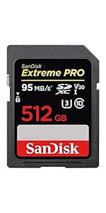 SanDisk Extreme PRO SDHC UHS-I Card, 512GB