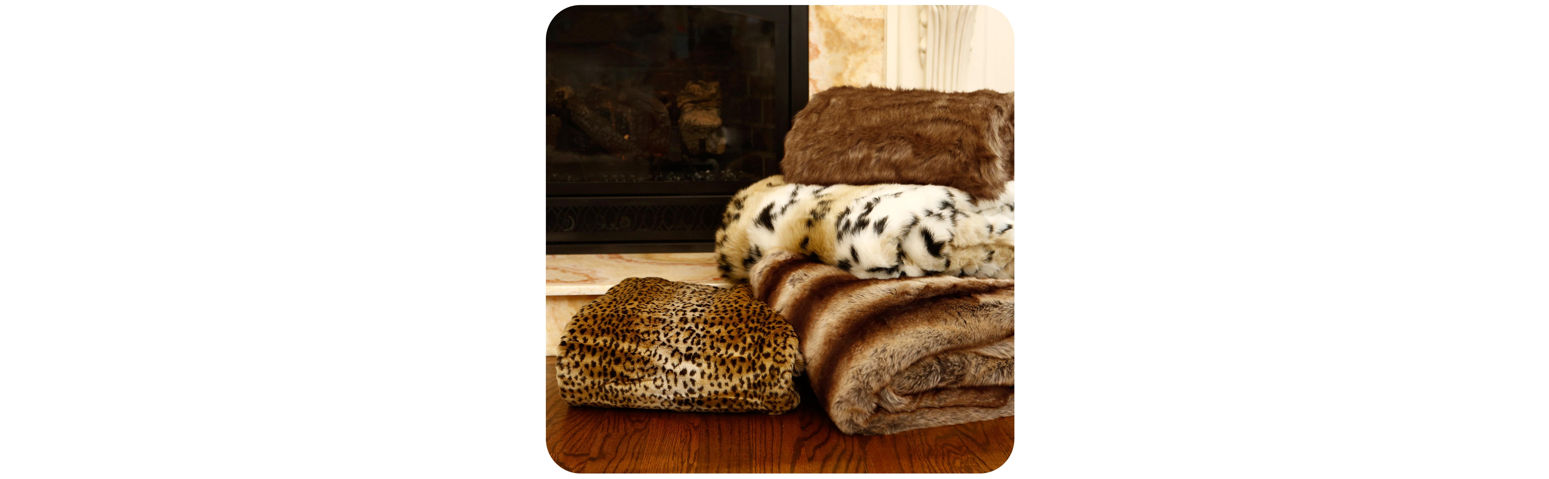 Best Home Fashion Faux Fur Throw Full Blanket Coyote