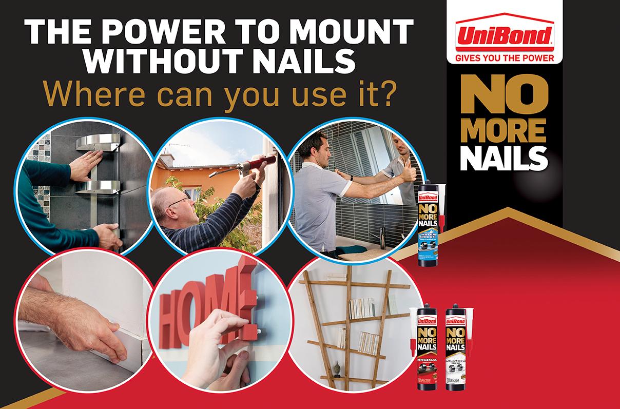 Unibond No More Nails Permanent Strips, Adhesive Strips for Fast & Easy