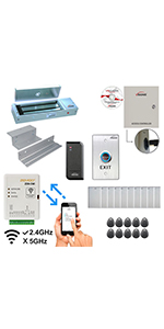 wifi door controller electromagnetic lock push to exit buttons