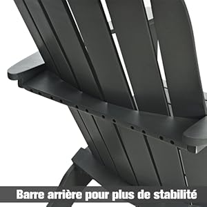 GOPLUS Fauteuil De Jardin Adirondack En Bois Massif-69P X 88l X 103H Cm-Dossier Haut&Accoudoir Elargi- Charge Max 160KG(Naturel) 16 Z