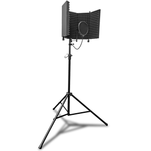 AxcessAbles SF-101KIT-VB Vented Recording Studio Microphone Shield with Stand (Black)