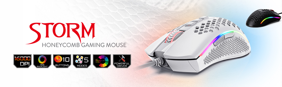 Redragon M808 Storm Leichtgewicht RGB Gaming Maus, 85g Ultraleichte ...