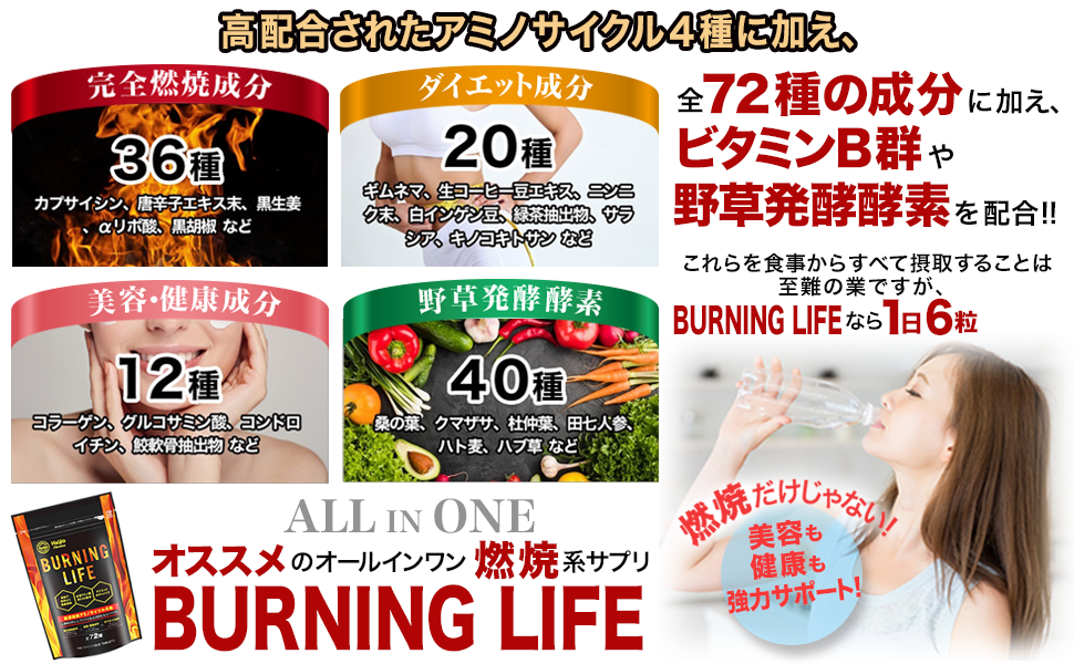 Amazon New Burning Life 燃焼系ダイエットサプリ L カルニチン 必須アミノ酸bcaa 運動時の燃焼サポート 180粒 3set H Yo aa Amazon New Burning Life 燃焼系ダイエットサプリ L カルニチン 必須アミノ酸bcaa 運動時の燃焼サポート 180粒 3set H Yo aa