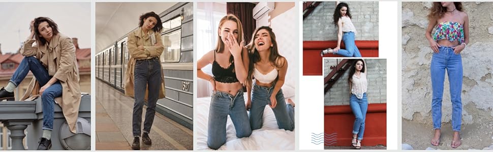 Nuheel® NUHEEL Mom Jeans For Women, High Waist Boy Friend Denim Women Jeans… 52 SEXY