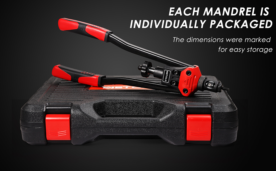 WETOLS 16" Rivet Nut Tool, Professional Rivet Nut Tool Kit with 11