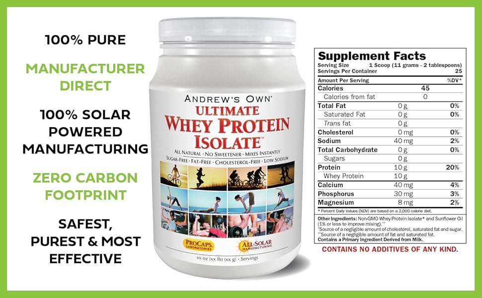 Andrew Lessman Ultimate Whey Protein Isolate 50 Servings