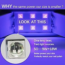 Bluedee mini uv led nail lamp dryer light portable small for travel easy to carry