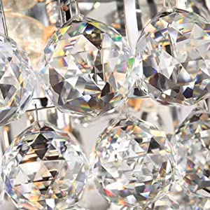 SEFINN FOUR Modern K9 Crystal Chandelier Pendant Light Fixture Hight Adjustable, Rectangle Chandelier for Dining Room… 2