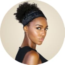 Women's Fashion Headband, for Curly/Natural Hair No-Slip, 3-Snap, Adjustable Turban Headwrap