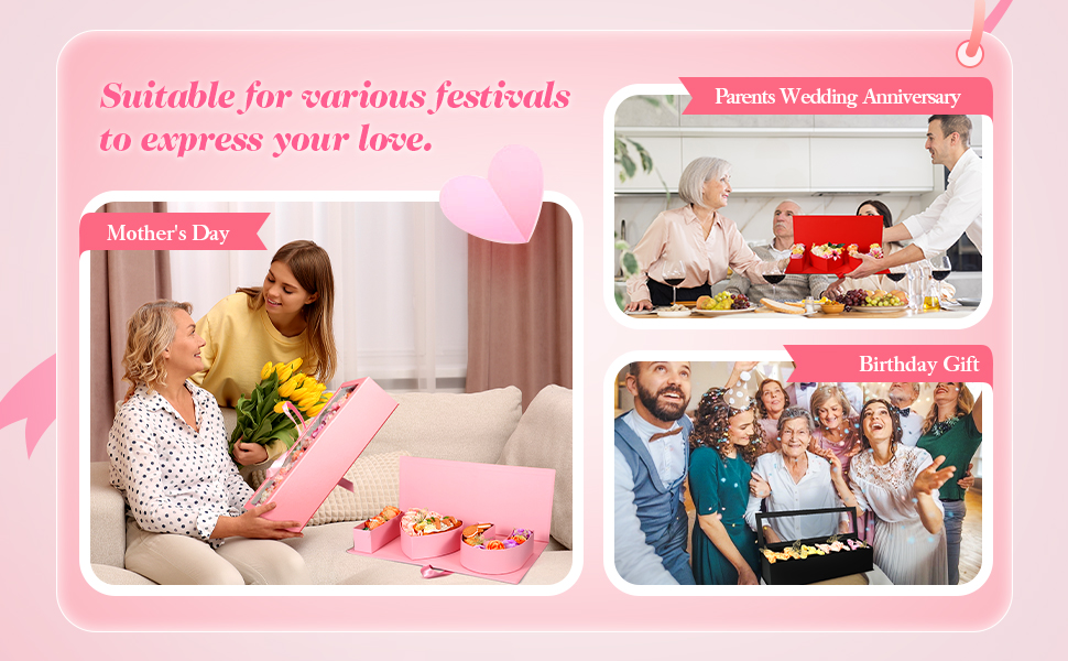 小物 s-mommy Amazon.com: Cholemy 2 Sets I Love You Mama Gift Flower Box