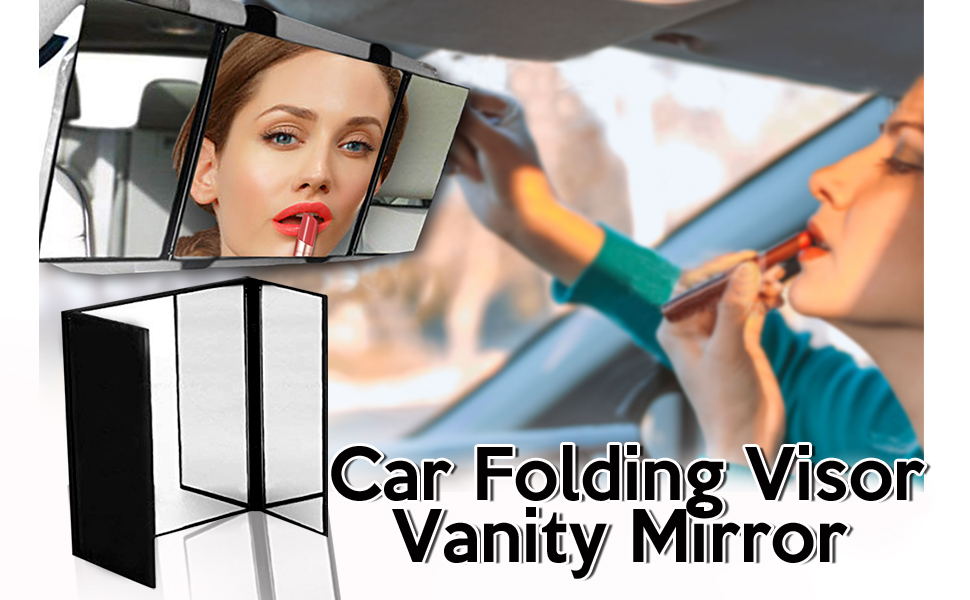 Car Folding Visor Vanity MirrorZone Tech Makeup Travel