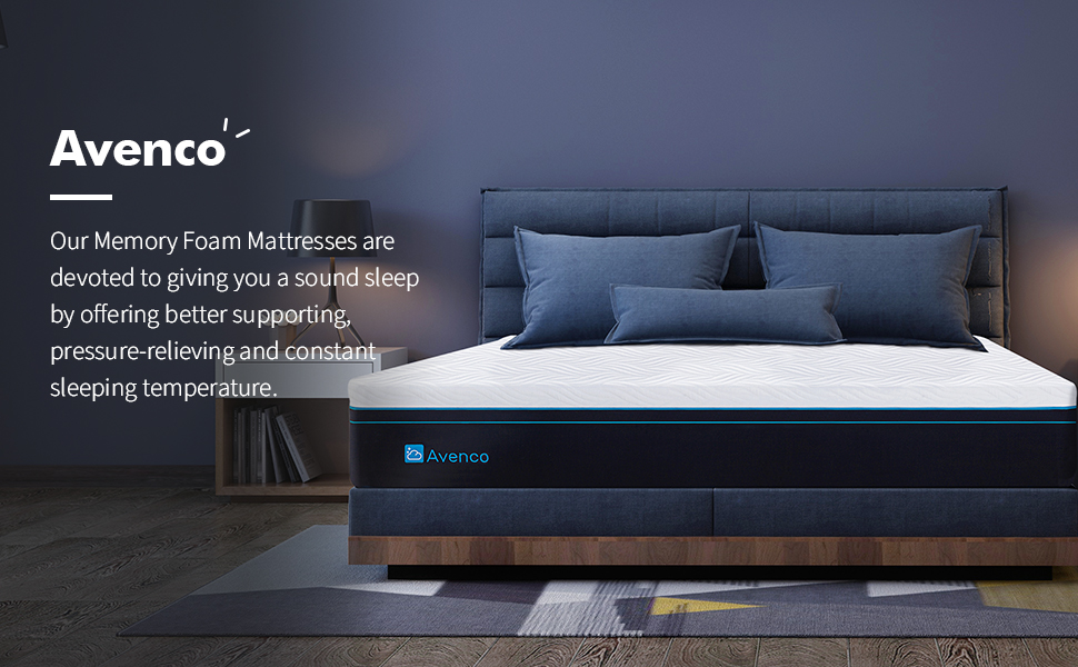 Full Size Mattress, Avenco Memory Foam Mattress Full, 14 Inch Full Mattress in a Box