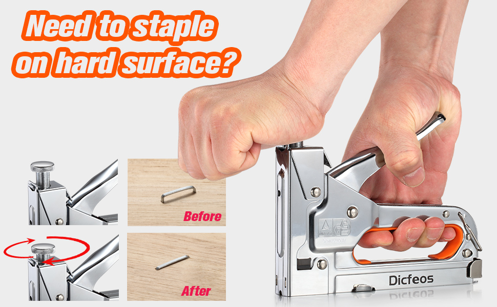 Dicfeos Staple Gun with Remover, Heavy Duty 3 in 1 Manual