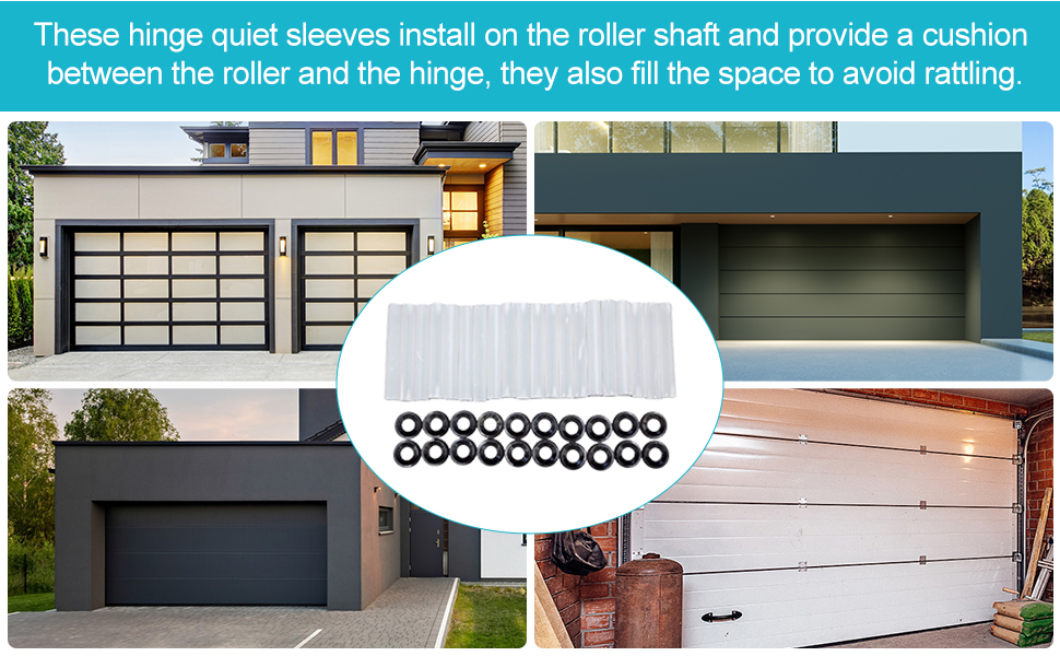 Leefasy 70mm Garage Door Hinge Quiet Roller Sleeves Quiet Garage Door