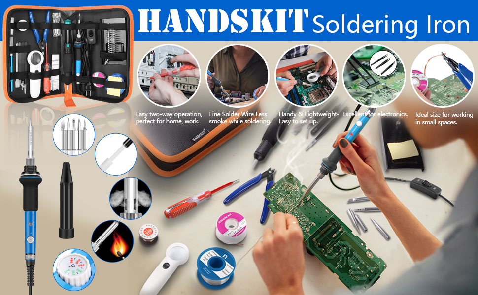 handskit Soldering Iron Kit, Soldering Iron, 60w 110v Soldering
