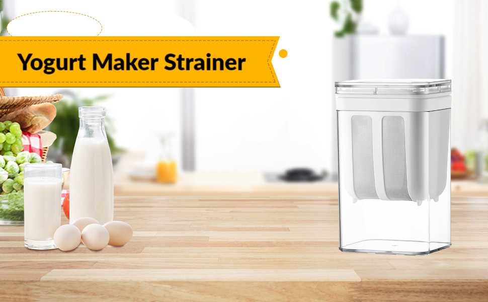 F Fityle Yogurt Maker Strainer, Colander Whey Separator, Fine Mesh