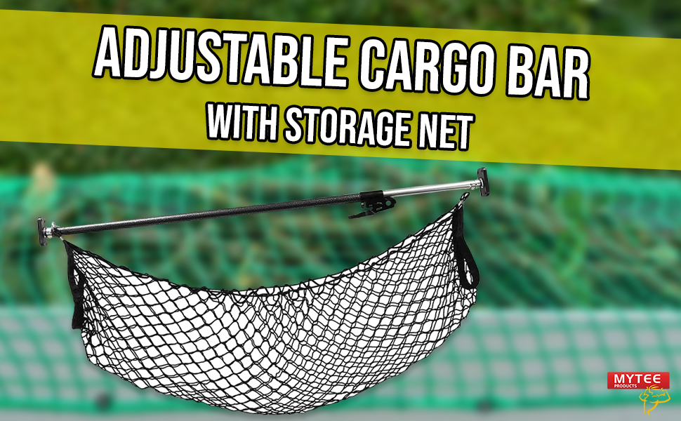 Mytee Products Cargo Bar Adjustable 40" 70" w/Storage Net