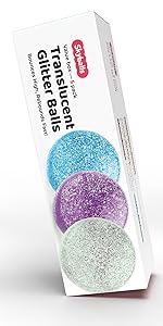 glitter bouncy balls in gift box