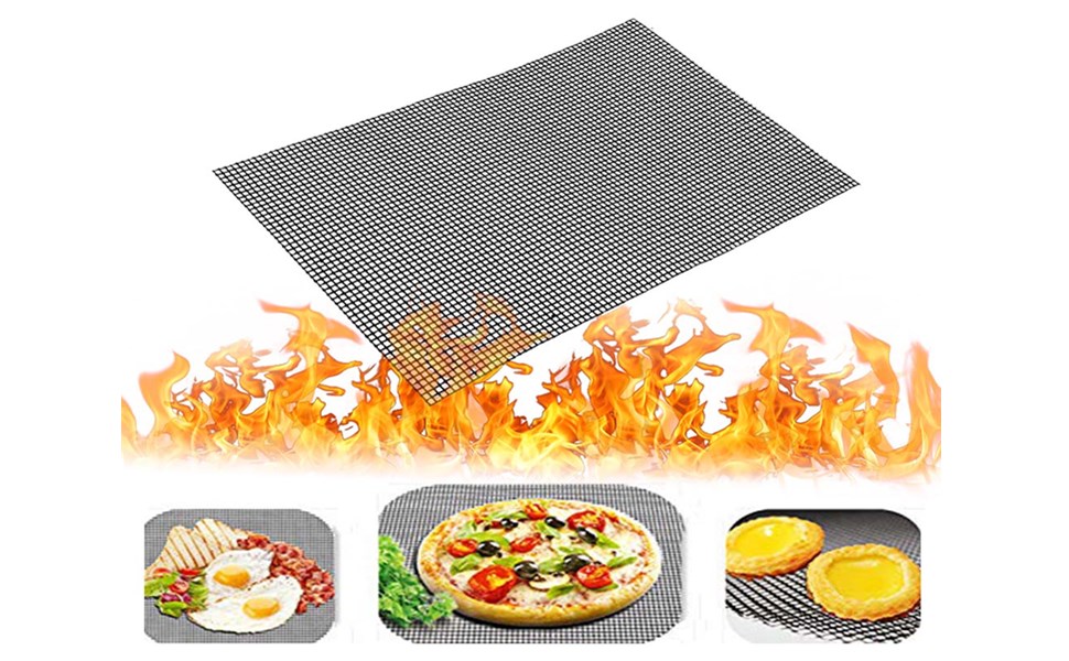 6 Pcs FoodGrade BBQ Grill Mesh NonStick Barbecue Mats Cooking Mat