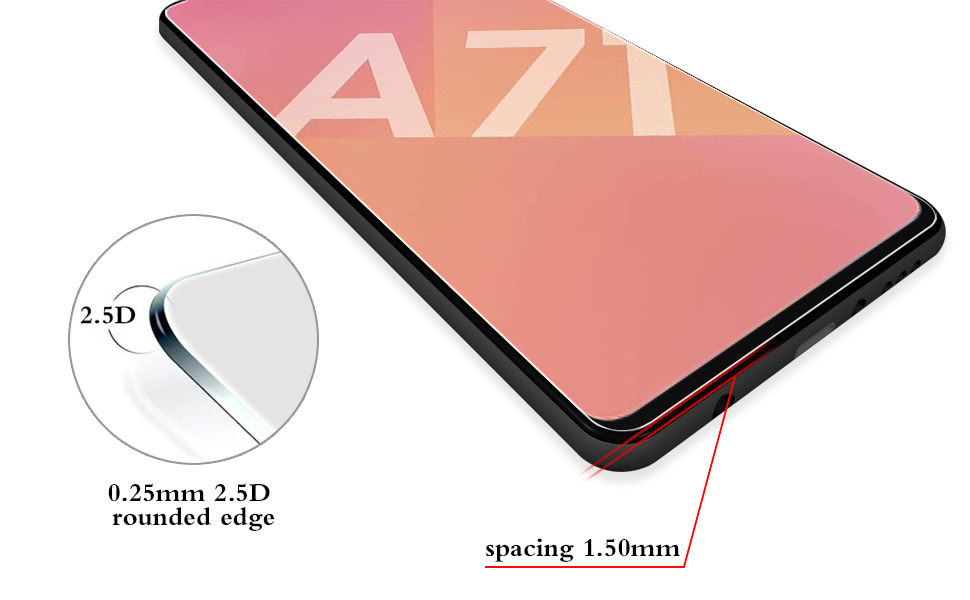 ANEWSIR for Samsung Galaxy A71/A71 5G Screen Protector (3 Pack)【Easy to