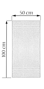 Doppelpack Frottee Handtücher 50x100 cm, 2er Set Fitnesstücher für Damen und Herren