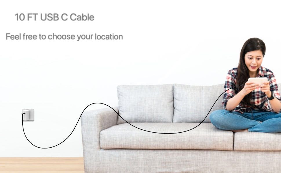 USB C TO USB C CABLE 10FT