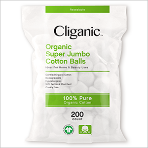 Cliganic Organic Cotton Balls, 200 Count