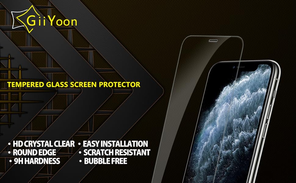 GiiYoon3 PACK Screen Protector for Iphone X/XS and Iphone 11 Pro