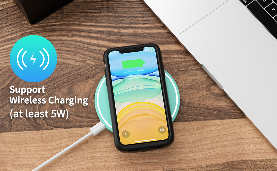 NEWDERY Battery Case for iPhone 11, 5000mAh Battery Pack Charger