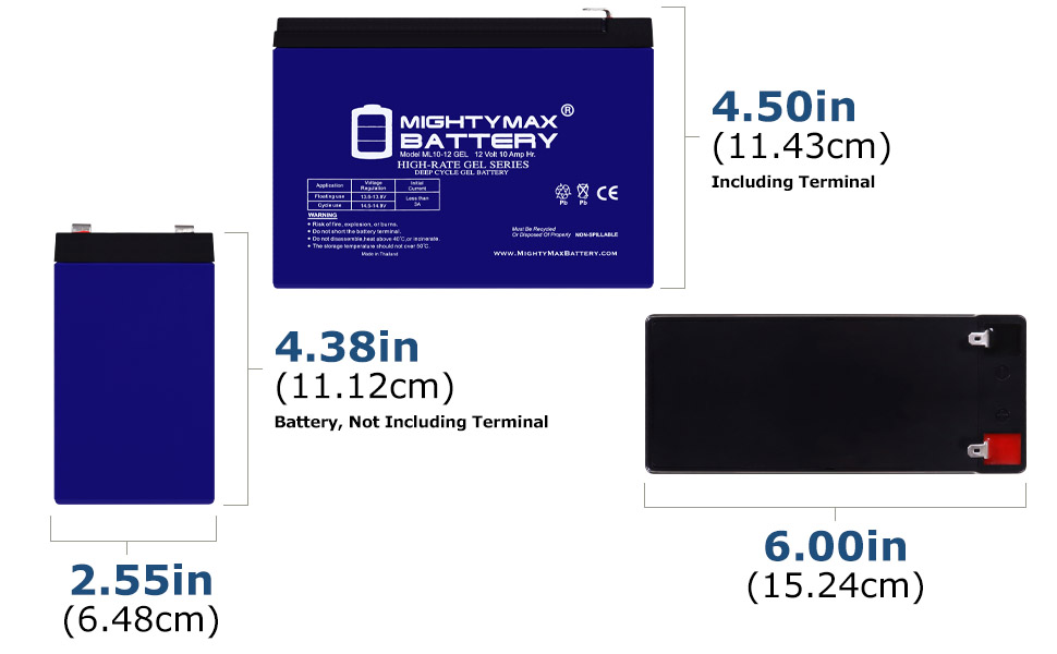 Mighty Max Battery 12v 10Ah Gel F2 Battery replacement compatible with Sav -7 Scooter Underwater - 4 package 12 Max