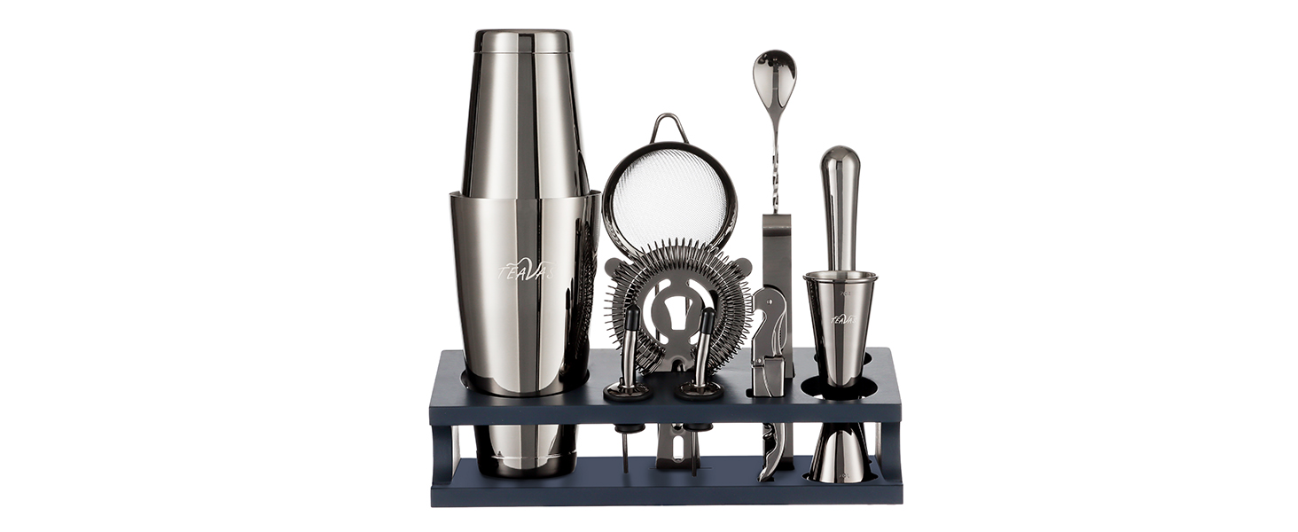 Amazon.com: TEAVAS Mixology Black Bartender Kit with
