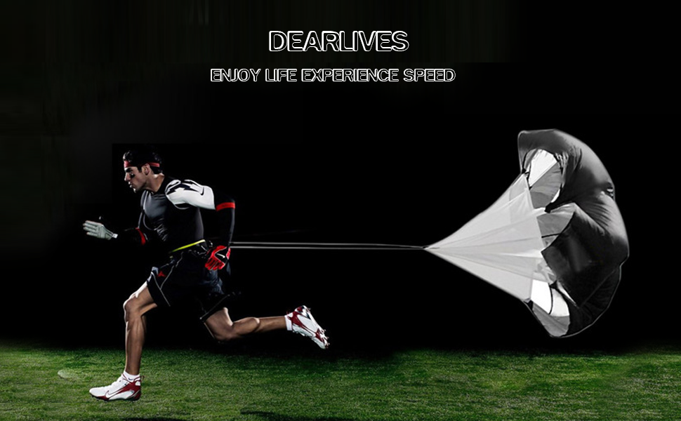 Dearlives Running Parachute, 56 Inch Parachute for Speed