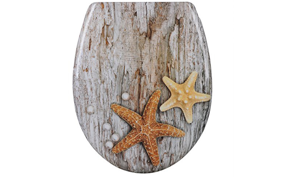 WOLTU Toilet Seats Soft Close Adjustable Hinge Toilet Lid Cover Family Bathroom Black 21 ds