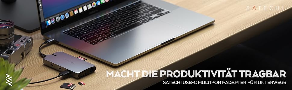 Προσαρμογέας πολλαπλών θυρών Satechi USB-C για εν κινήσει