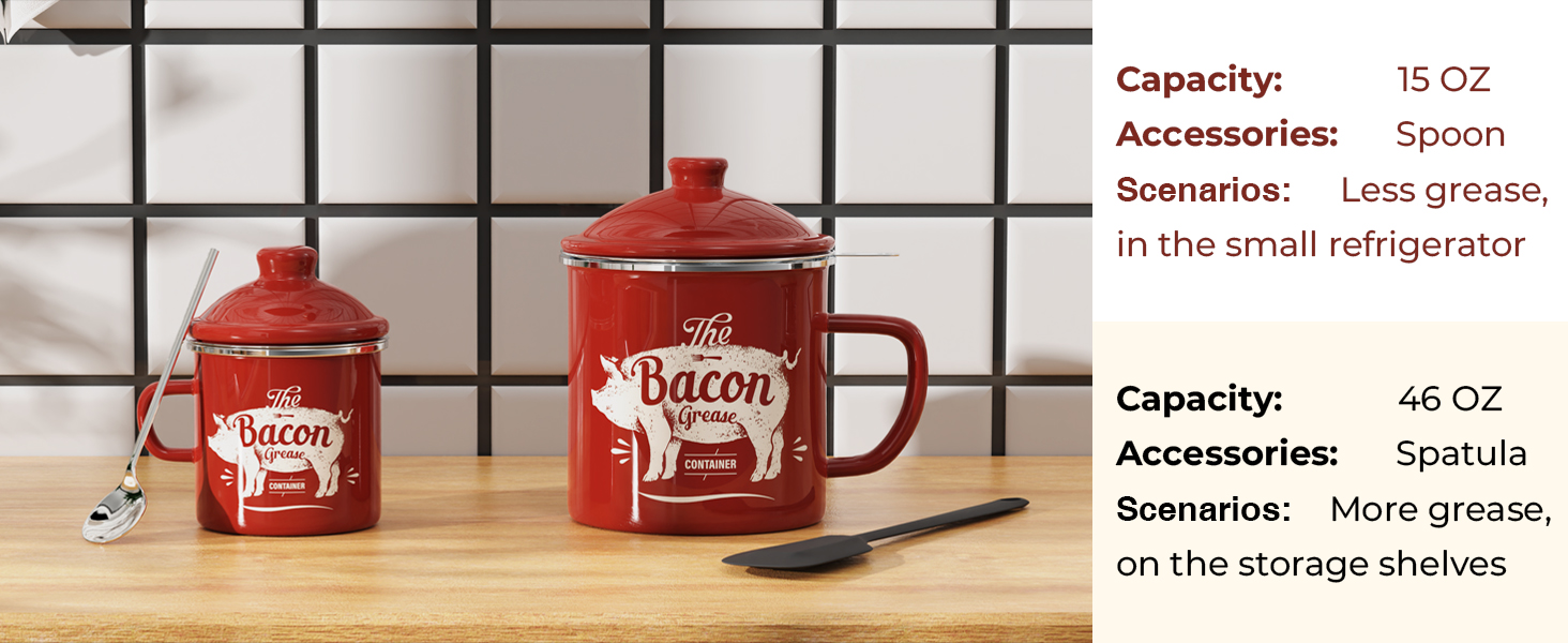 Mini contenedor de grasa de tocino