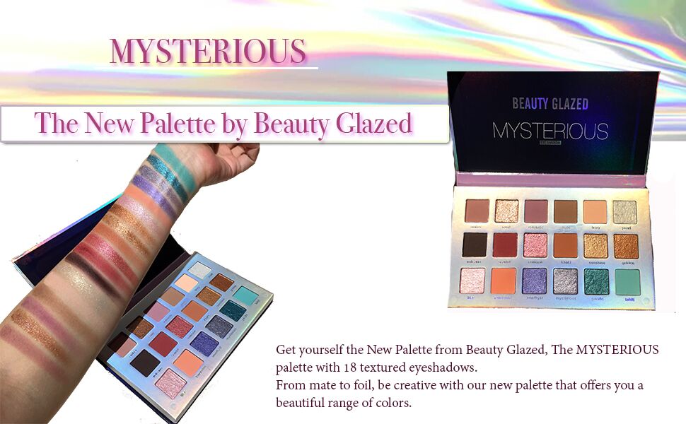 MYSTERIOUS Beauty Glazed Lidschatten-Palette mit 18 Lidschatten