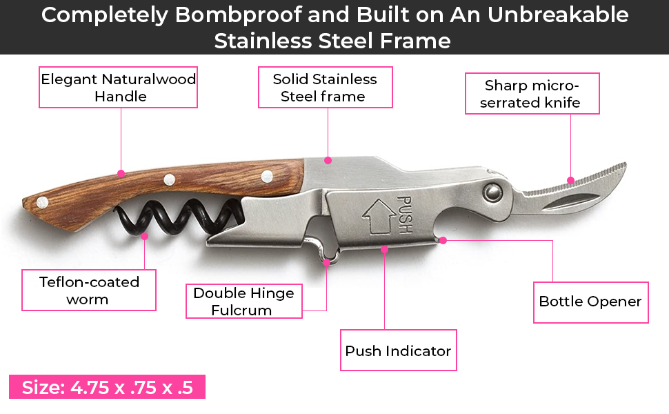 Pocket Prestige Waiters Corkscrew By Coutale Sommelier Naturalwood