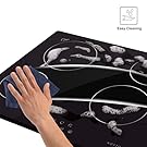 NOXTON Table De Cuisson 4 Foyers En Céramique, 6000W Table De Cuisson Vitrocéramique, L59 X P52 Cm, 9 Niveaux De Puissance, Verrouillage De Sécurité Pour Enfants 13 Nettoyage facile