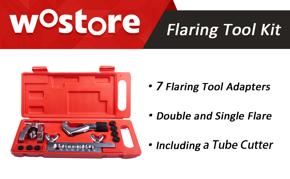 Wostore Double Flaring Tool Kit for 3/16"5/8" 7 Dies