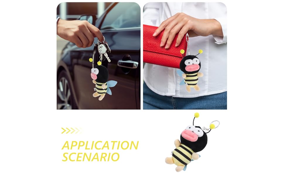 ど～もくん　ふわふわ蜂キャラクターキーホルダー Amazon.co.jp: [MOLUCKFU] ハチ キーホルダー バッグ サプライ