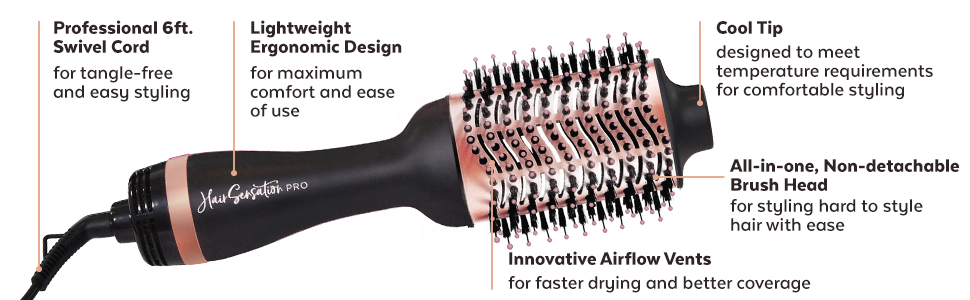 hair sensation pro hair dryer brush