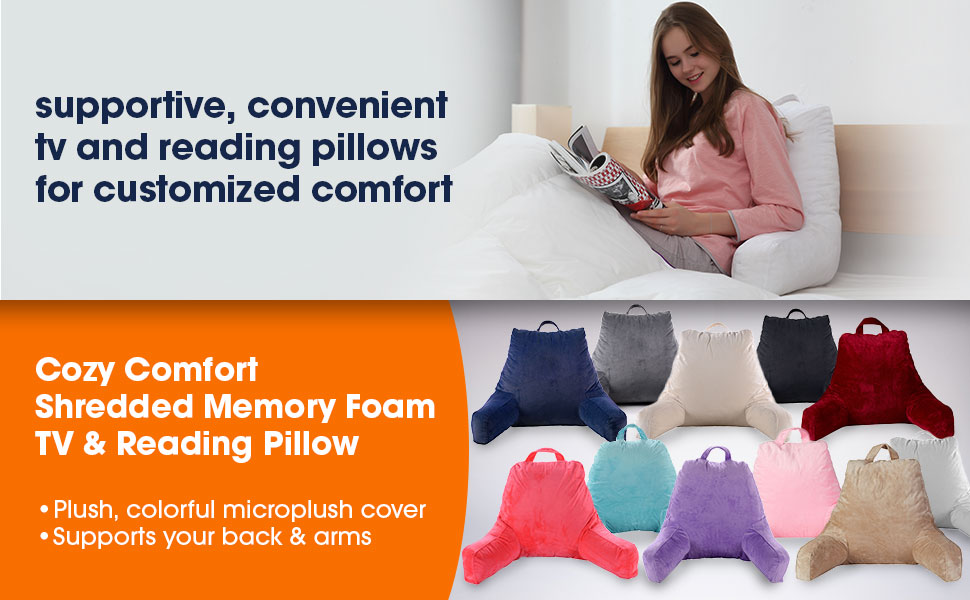 Cheer Collection FoamFilled Reading and Gaming Pillow with