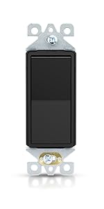 Single Pole Decorative Light Switch, Decorator Paddle Rocker Switch Replacement, On/Off Wall Switch