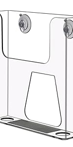 6.5" Bi Fold Pamphlet Window Brochure Holder with Suction Cups