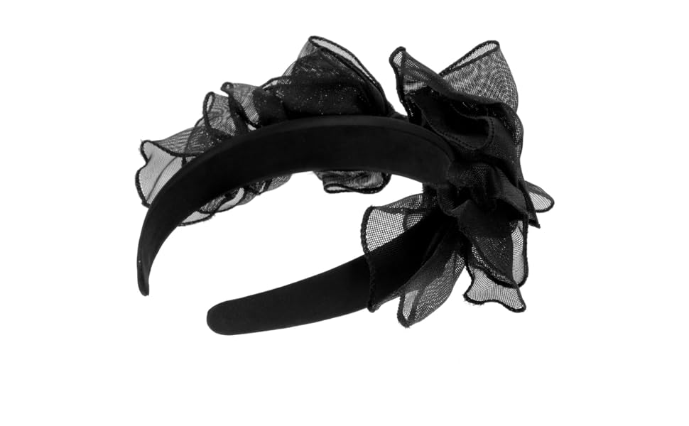 Amazon.com: Minkissy Knotted Hair Band - Black Lace Bowknot