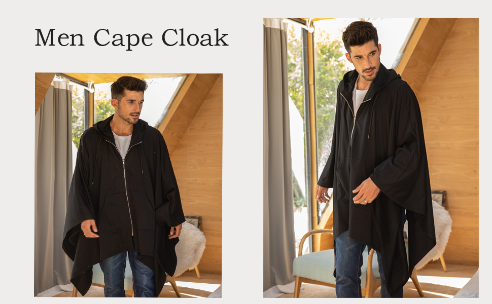 long hooded poncho
