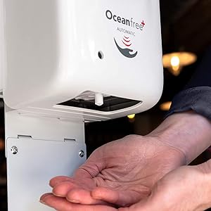 Automatic Touch Free Hand Sanitiser Spray Dispenser Wall Mounted by Ocean Free